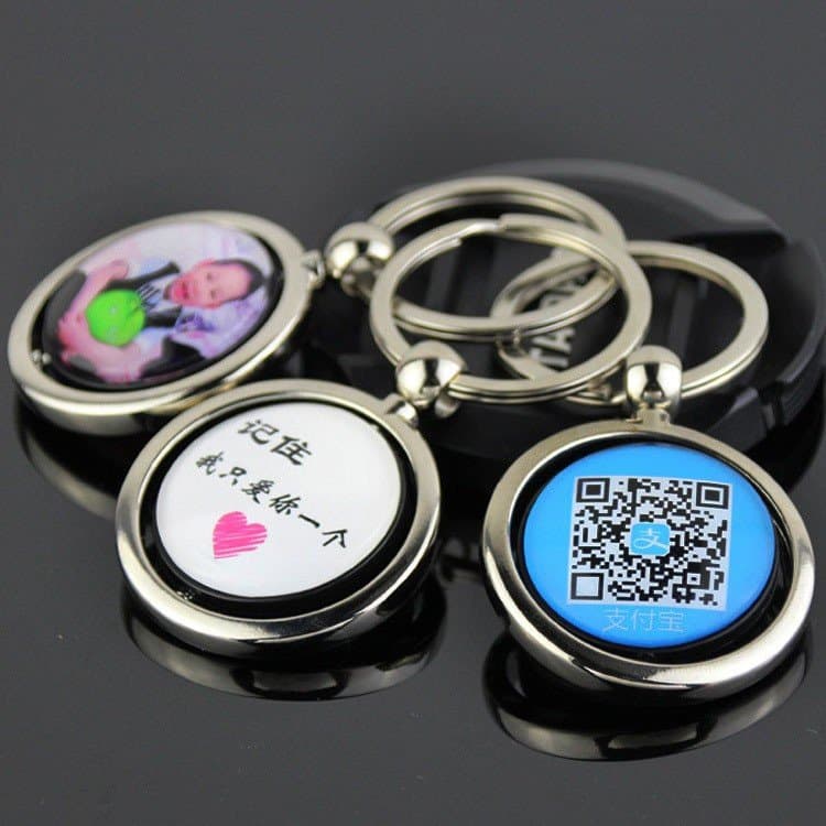 sublimation Metal Rotating keychain