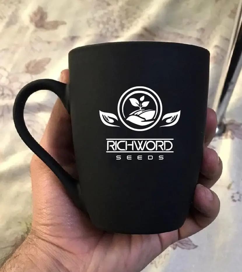 Matt Black Mug with engrave printing